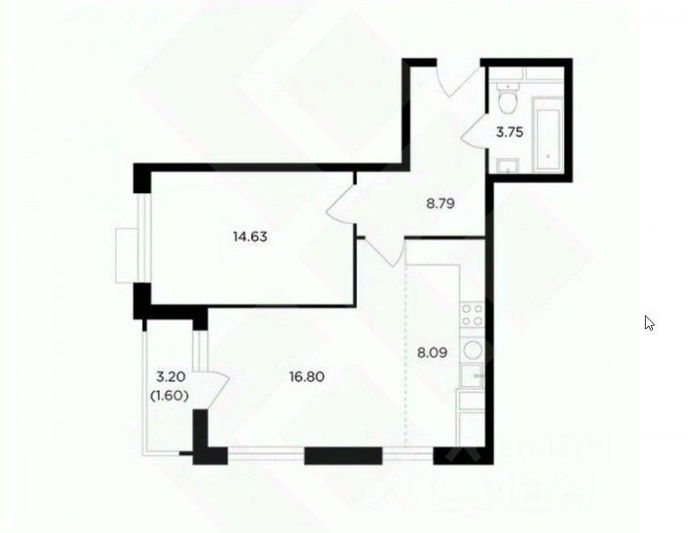 Продажа 2-комнатной квартиры 54 м², 18/25 этаж