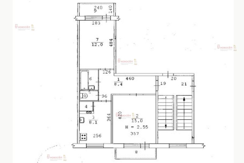 Продажа 2-комнатной квартиры 48 м², 2/5 этаж