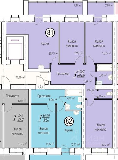 Продажа 3-комнатной квартиры 87 м², 4/10 этаж