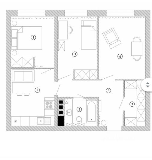 Продажа 3-комнатной квартиры 62,7 м², 6/26 этаж