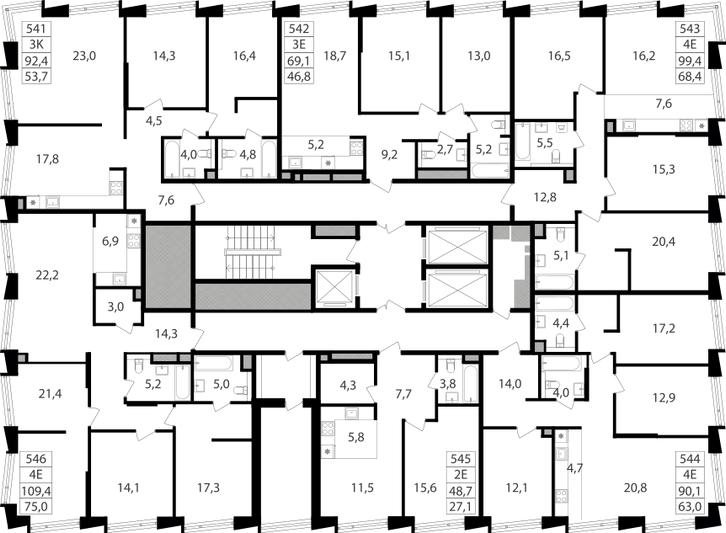 Продажа 1-комнатной квартиры 48,7 м², 19/25 этаж