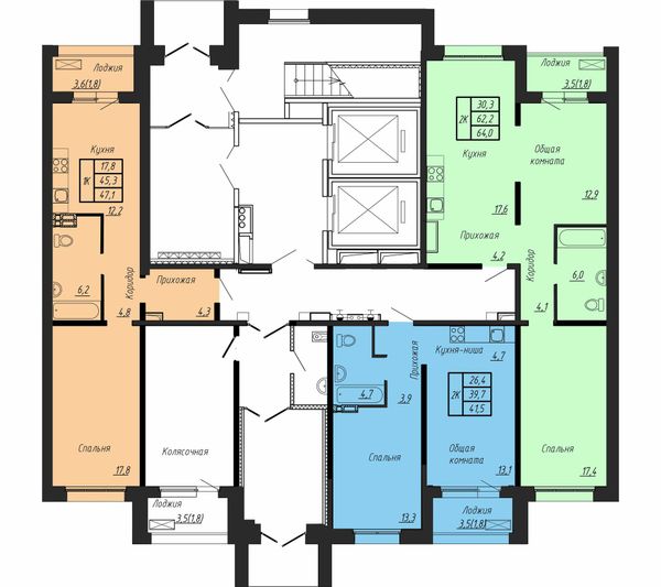Продажа 2-комнатной квартиры 41,5 м², 1/17 этаж