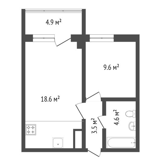 Продажа 2-комнатной квартиры 36 м², 6/25 этаж
