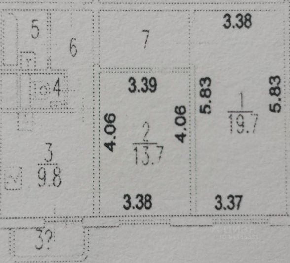 Продажа 2-комнатной квартиры 56,8 м², 5/18 этаж