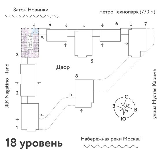 Продажа 3-комнатной квартиры 62,7 м², 18/20 этаж