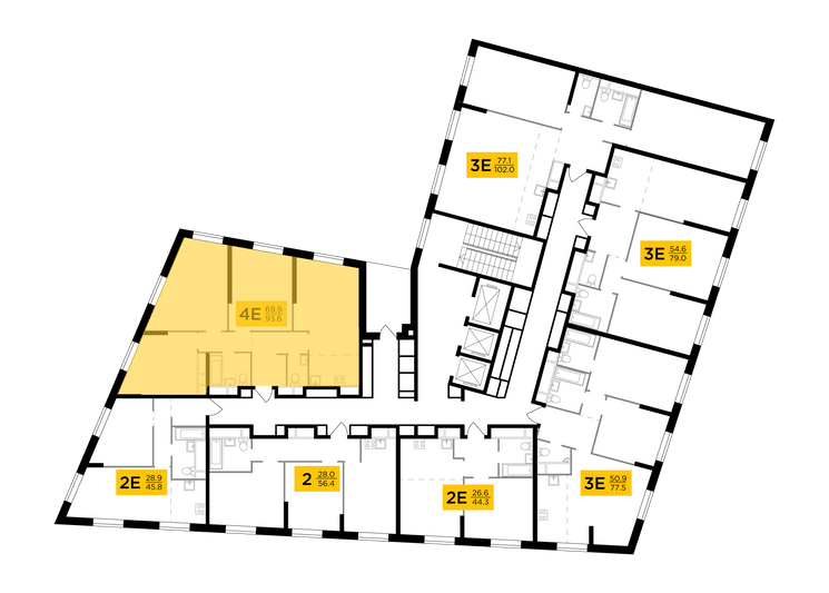 Продажа 4-комнатной квартиры 93,6 м², 27/30 этаж