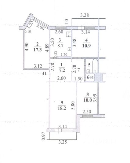 Продажа 4-комнатной квартиры 80,1 м², 2/9 этаж
