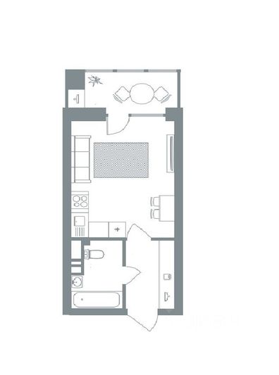 Продажа квартиры-студии 29,2 м², 2/10 этаж