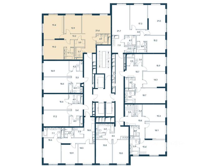 Продажа квартиры со свободной планировкой 102,7 м², 11/21 этаж