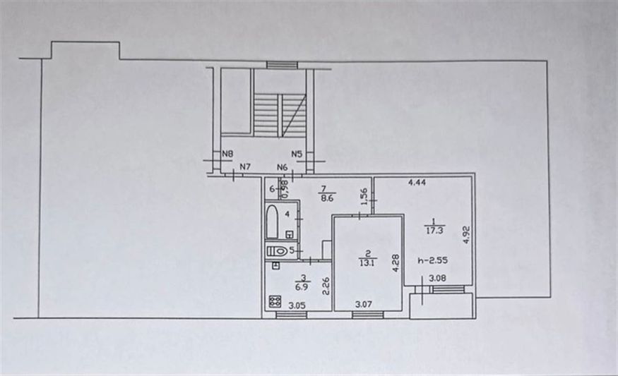 Продажа 2-комнатной квартиры 50,1 м², 2/3 этаж