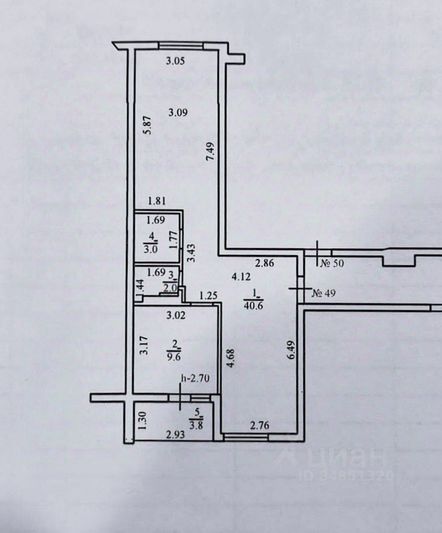 Продажа 2-комнатной квартиры 59,2 м², 4/8 этаж