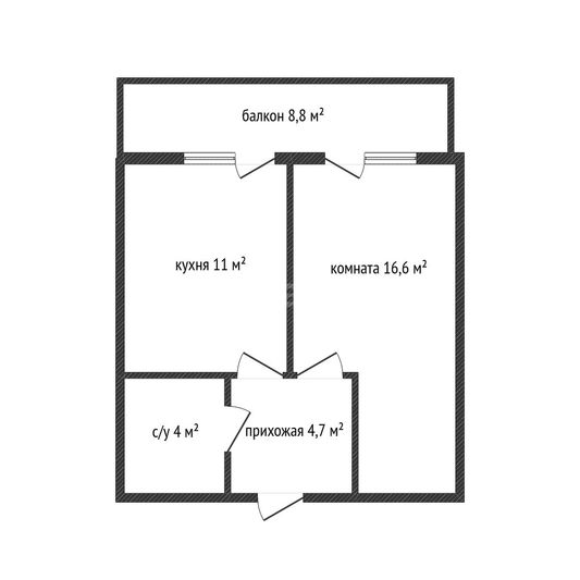 Продажа 1-комнатной квартиры 36,6 м², 16/23 этаж