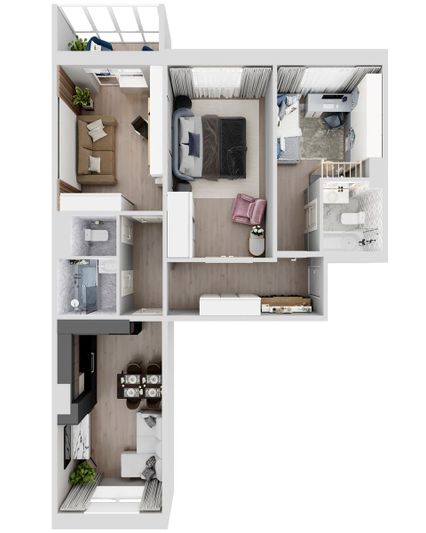 Продажа 3-комнатной квартиры 79,9 м², 2/10 этаж