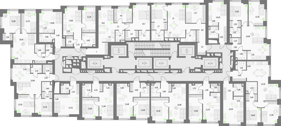 Продажа 2-комнатной квартиры 61,9 м², 18/55 этаж