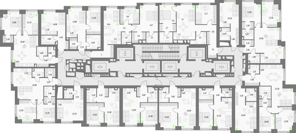 Продажа квартиры-студии 27 м², 17/55 этаж