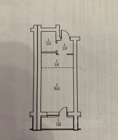 Продажа квартиры-студии 29 м², 3/6 этаж