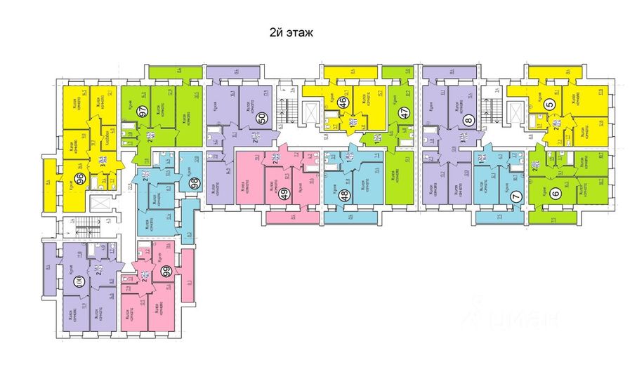 Продажа 2-комнатной квартиры 62,9 м², 9/10 этаж