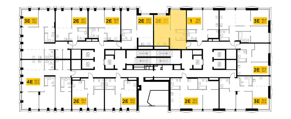 Продажа 2-комнатной квартиры 47,7 м², 16/32 этаж