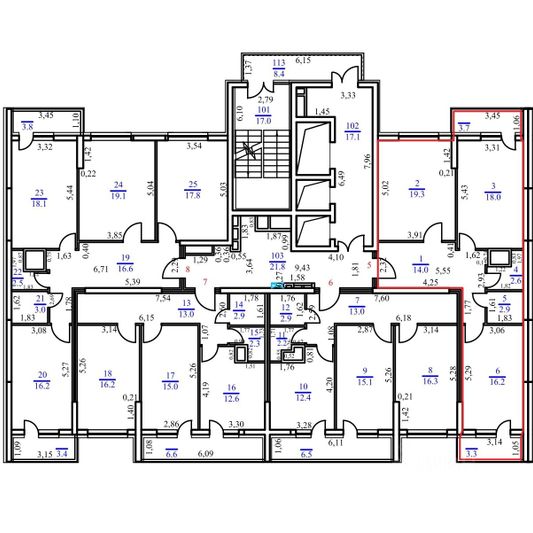 Продажа 2-комнатной квартиры 76,5 м², 3/23 этаж