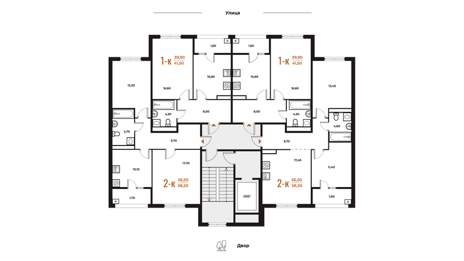 Продажа 1-комнатной квартиры 41,5 м², 6 этаж