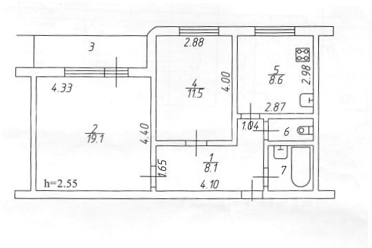 Продажа 2-комнатной квартиры 51 м², 8/9 этаж