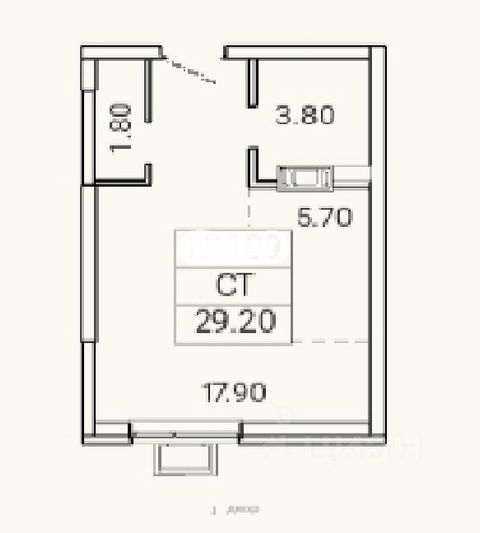 Продажа квартиры-студии 29,2 м², 15/20 этаж