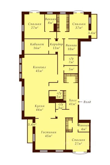 Продажа квартиры со свободной планировкой 366 м², 5/8 этаж