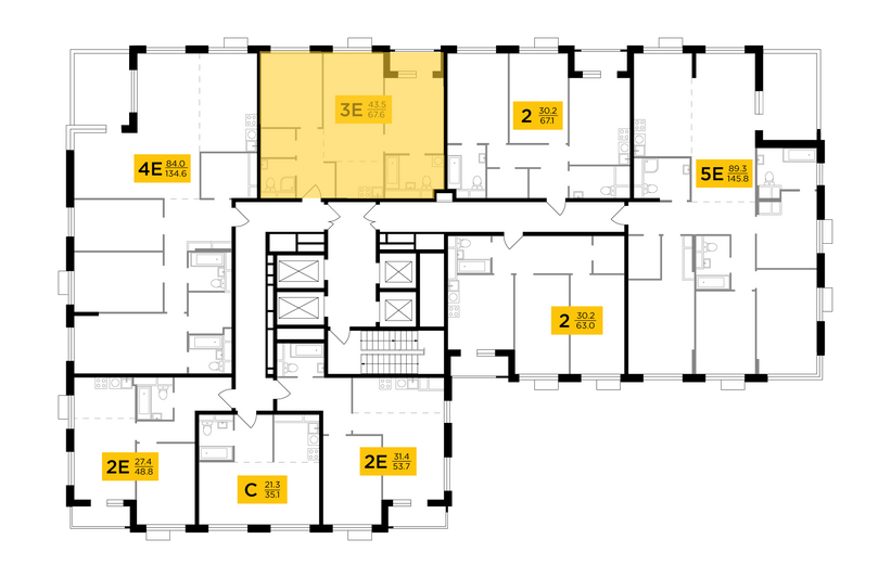 Продажа 3-комнатной квартиры 67,6 м², 24/27 этаж