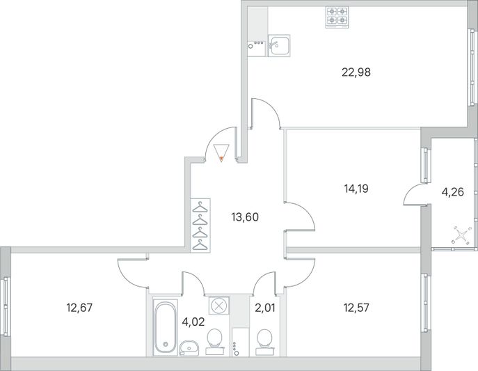 Продажа 3-комнатной квартиры 84,2 м², 4/8 этаж