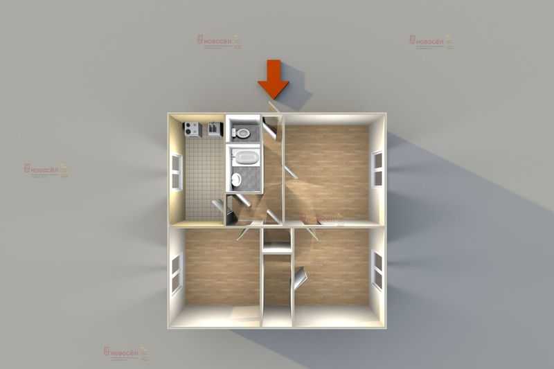 Продажа 3-комнатной квартиры 58 м², 1/5 этаж
