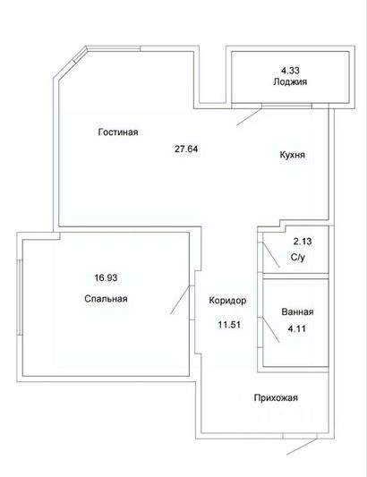 Продажа 2-комнатной квартиры 59,8 м², 9/18 этаж