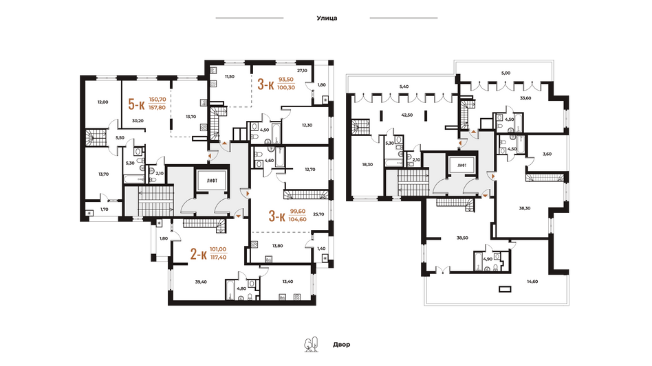 Продажа 2-комнатной квартиры 117,4 м², 7 этаж