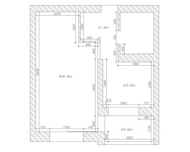 Продажа 1-комнатной квартиры 32,9 м², 2/4 этаж