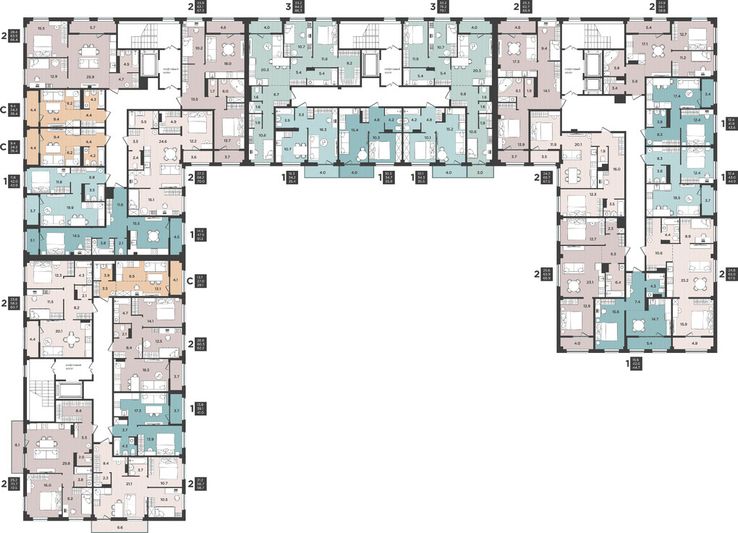 Продажа 2-комнатной квартиры 67,3 м², 7/12 этаж