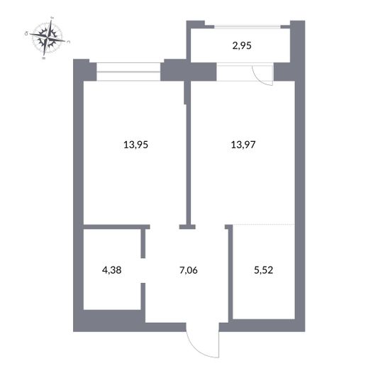 Продажа 2-комнатной квартиры 44,9 м², 2/27 этаж