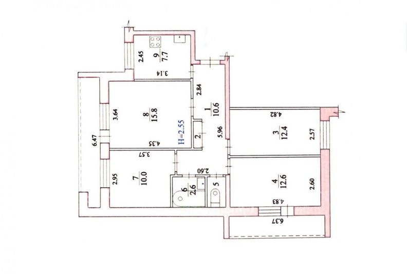 Продажа 4-комнатной квартиры 73,7 м², 7/9 этаж