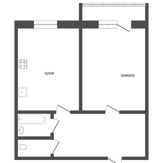 Продажа 1-комнатной квартиры 32 м², 1/5 этаж