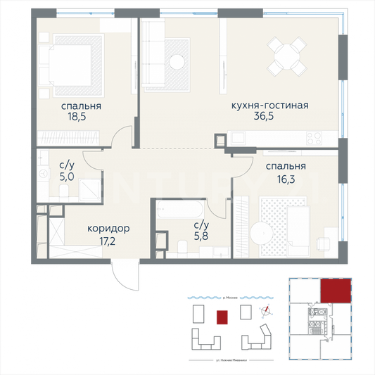 Продажа 4-комнатной квартиры 99,3 м², 9/15 этаж