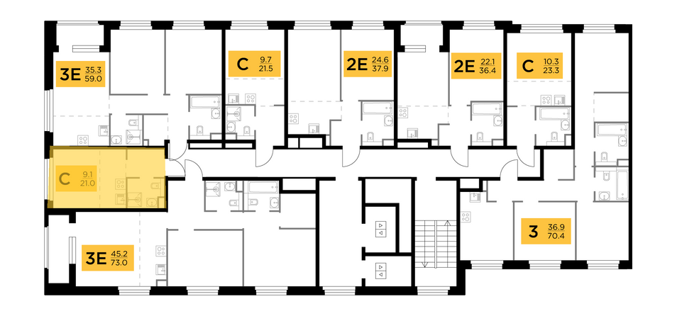 Продажа квартиры-студии 21 м², 12/17 этаж