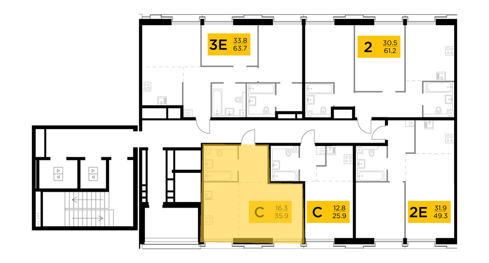 Продажа 1-комнатной квартиры 35,9 м², 5/12 этаж