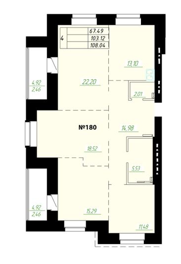 Продажа 4-комнатной квартиры 102,3 м², 6/9 этаж