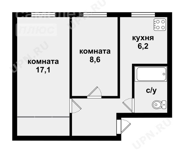 Продажа 2-комнатной квартиры 40 м², 1/5 этаж