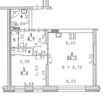 Продажа 1-комнатной квартиры 40,4 м², 5/25 этаж