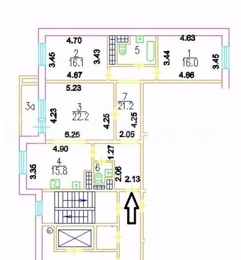 Продажа 3-комнатной квартиры 100,7 м², 2/5 этаж