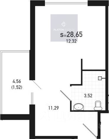 Продажа квартиры-студии 33,5 м², 18/22 этаж