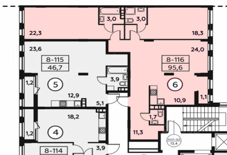 Продажа 3-комнатной квартиры 94,5 м², 3/17 этаж