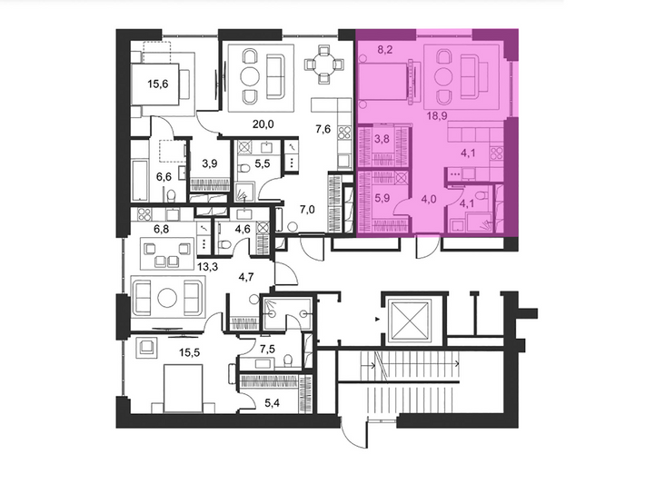 Продажа квартиры-студии 49,6 м², 1/4 этаж