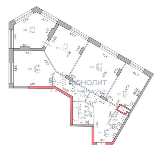 Продажа 1-комнатной квартиры 99,6 м², 10/21 этаж