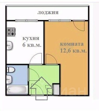 Продажа 1-комнатной квартиры 25 м², 9/9 этаж