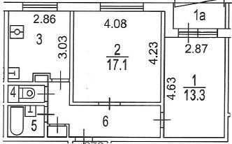 Продажа 2-комнатной квартиры 52,3 м², 9/12 этаж